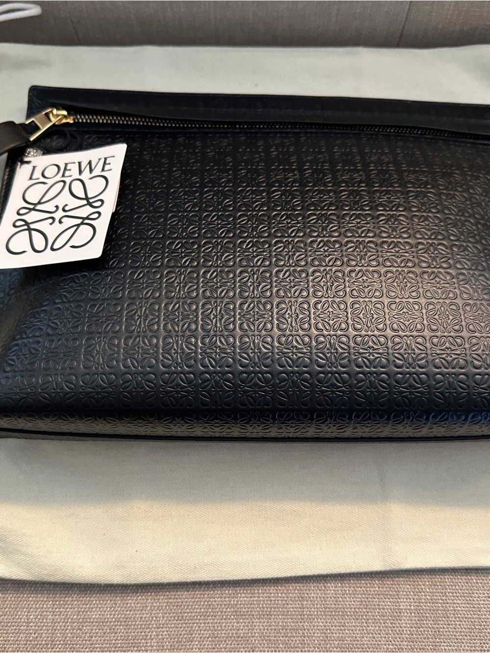 Loewe Black Repeat Anagram T Pouch